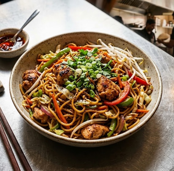 Deluxe chow mein at Fortune Cooking Chinese Restaurant in St. James, Winnipeg